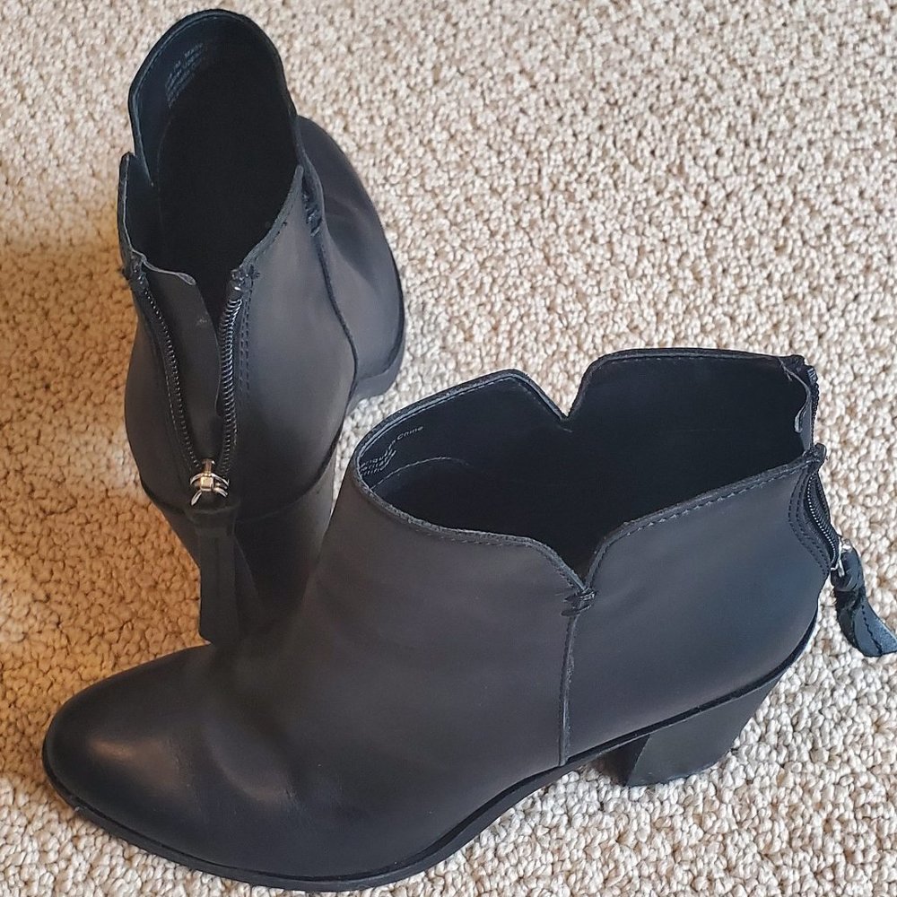 BP Black Leather Booties Size 7